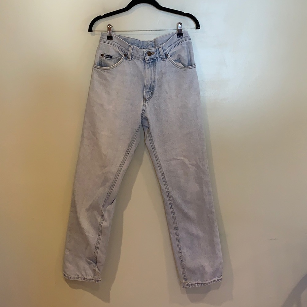 Lee Vintage Straight Leg unisex light wash denim jeans size 29 in waist